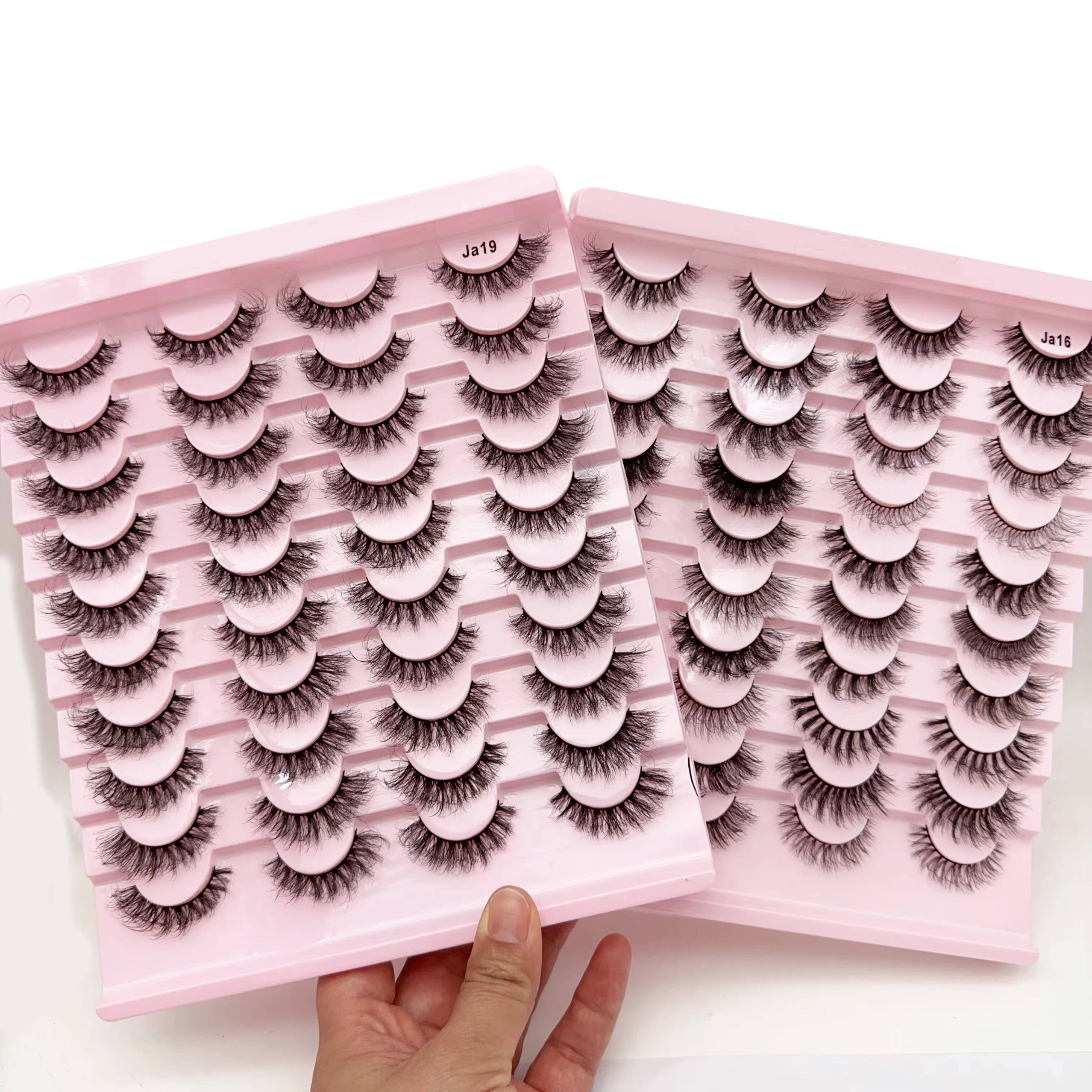 Mix 20Pairs 3D Mink Lashes False Eyelashes Fluffy Wispy Natural Eye Lash Mink Soft Eyelash Supplies Full Strip Lashes