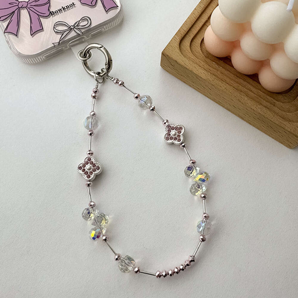 Women's Keychain Ornament Hanging Chain Metal Keyring Key Wallet Hot Sale New Accessories Pearl Bow Pendant Jewelry Earphone Case White Free Ship