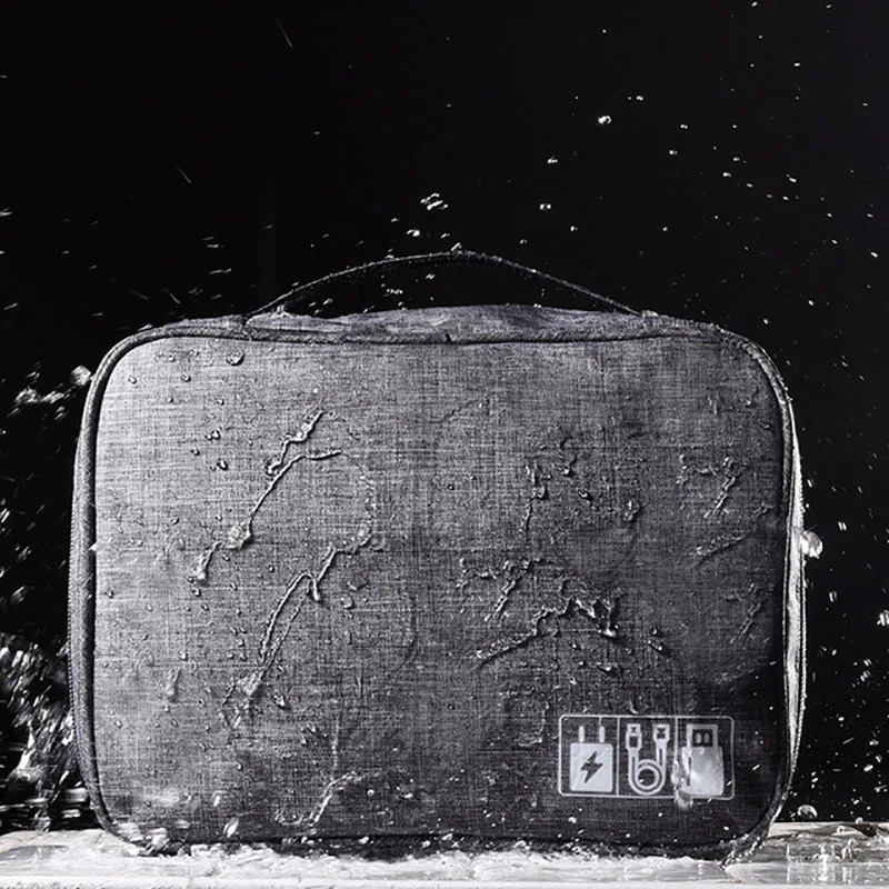 Cable Organizer Box Travel Gadget Bag Hard Drives Portable Storage Case HDD Case Protective Pouch Bag For iPad Mini Power Bank 251224