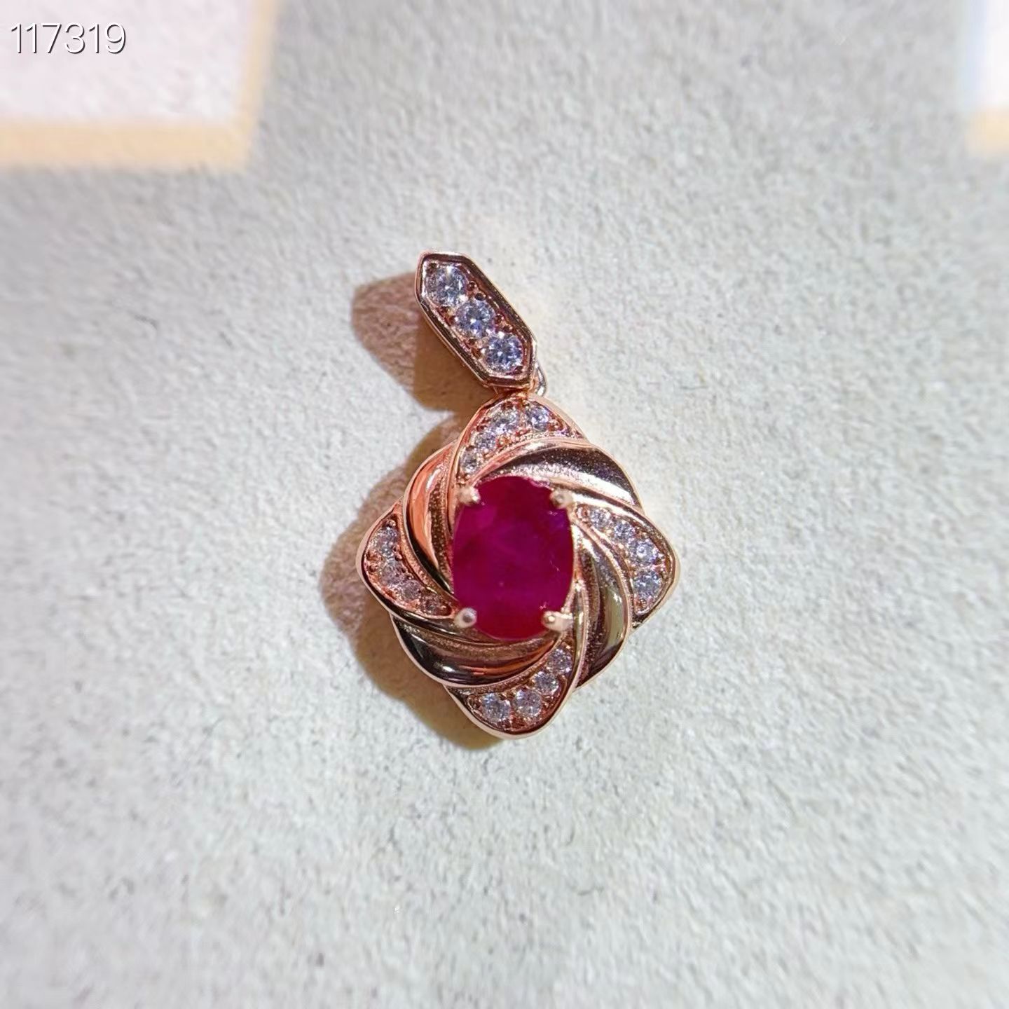 Classic design natural ruby pendant with certificate 925 silver necklace 6mm*8mm 1ct genuine ruby silver jewelry