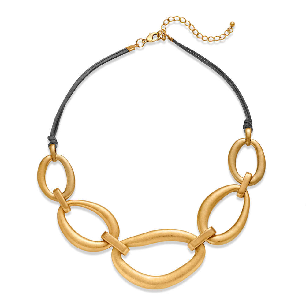 Cross-Border Exaggerated Cross Copper Metal Necklace Personality Fashion Versatile Elegant Jewelry Choker