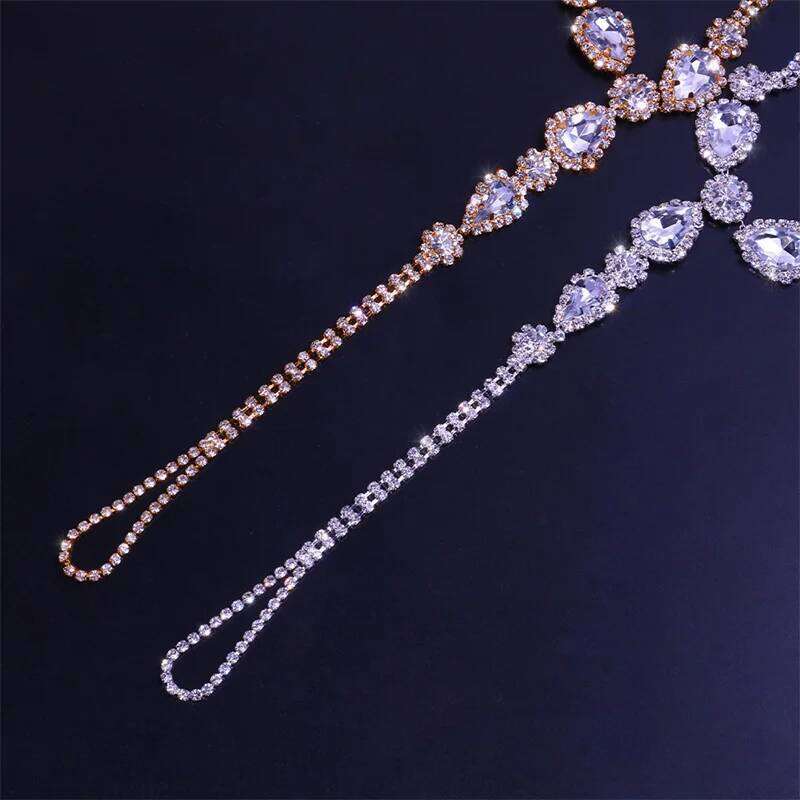 Gorgeous Cubic Zirconia Chain Anklet For Women Exquisite Silver Color Ankle Bracelet Barefoot Sandals Foot Jewelry