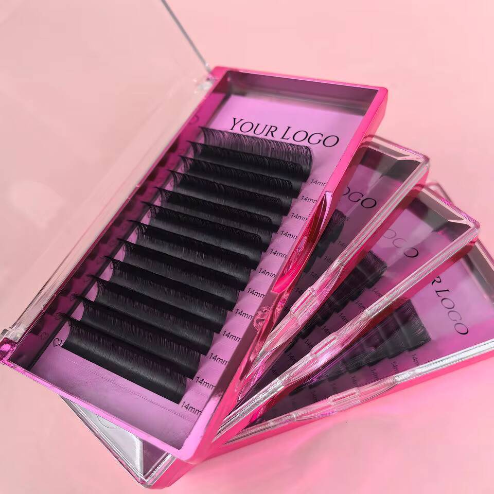 Wholesale Volume Velvet 005 Soft Silk Cashmere 5D Flower Eyelash Extensions Custom Lash Extension Trays