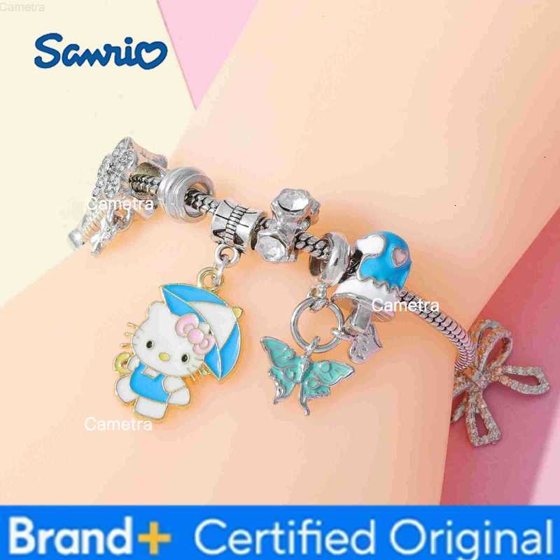 Sanrio Kawaii Pink Hello Kitty Kuromi Bracelet Pendant Girl Detachable DIY Bracelet Fans Gift Cosplay Props For Women Jewelry H251229