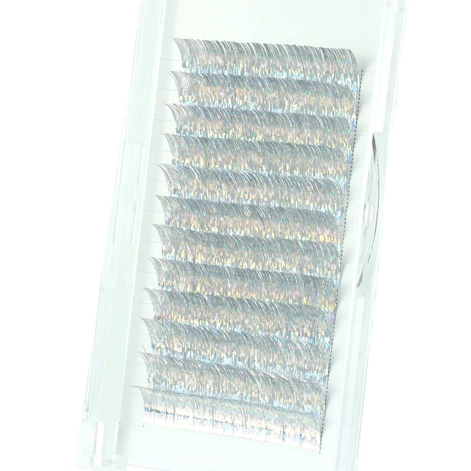 New Tinsel Color Lash Extension Holographic Tinsel Lash Colorful Sparkle Lashes Metallic Lashes