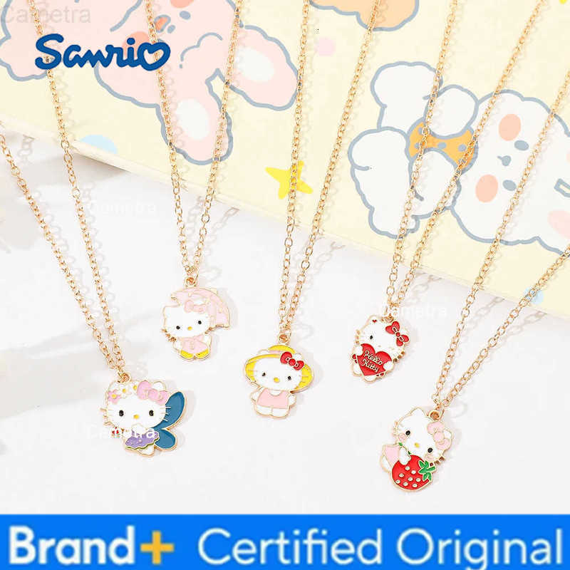 Sanrio Anime Figure Necklace Set Fashion Exquisite Hello Kitty Kuromi Neckchain Kawaii Birthday Jewelry Gifts for Best Friends H251229