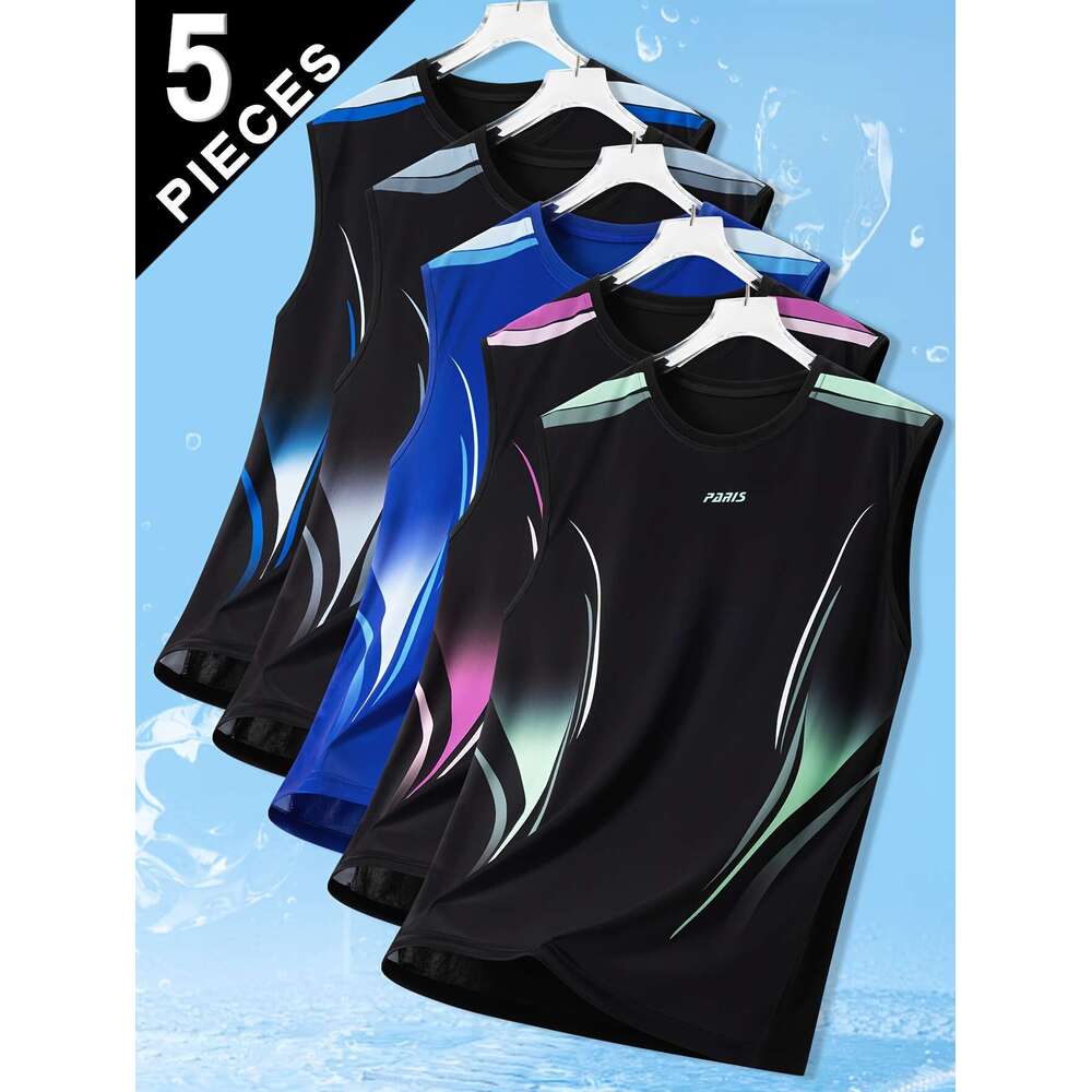 WONST Sportswear Quick Dry Gym Vests Breathable Sleeveless Athletic Shirts With Contrast Color Collar High Elasticity Training Tops For Swimming Runni