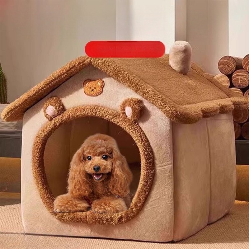 All Season Kennel for Dogs & Cats - Removable & Machine-Washable Bed with Cover