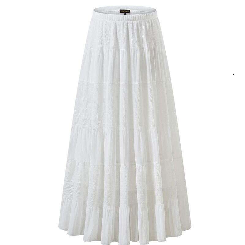 Women's A-Line Cake Waist Casual Midi Draped Elastic Flared Drawstring Fringe Hem Punk Vintage for Casual Wear