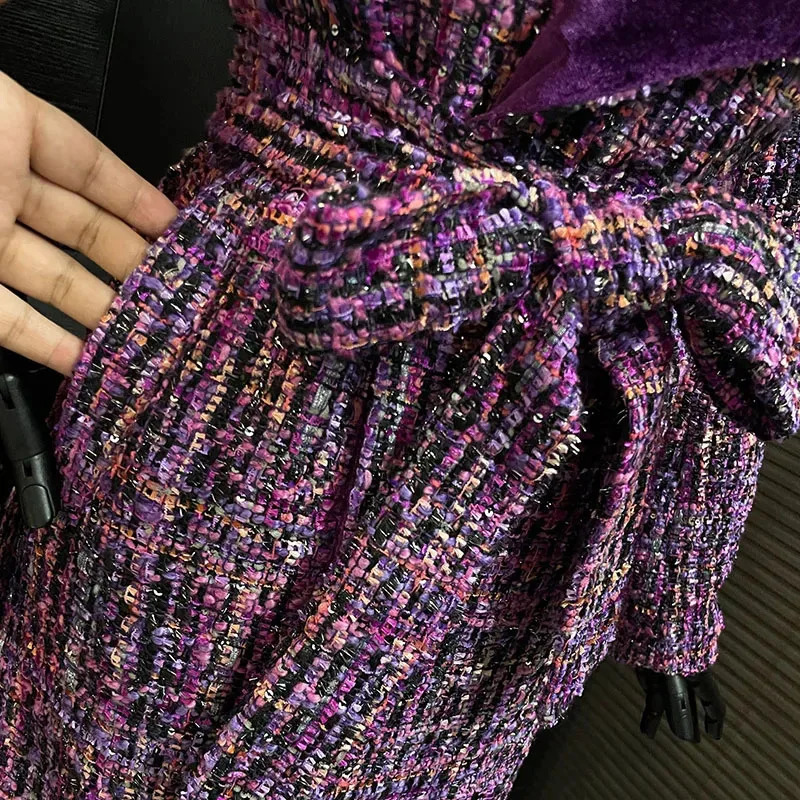 Female Overcoat 2025 Fashion Lapel Women Woolen Coat Autumn Winter High Quality Temperament Y249 251216