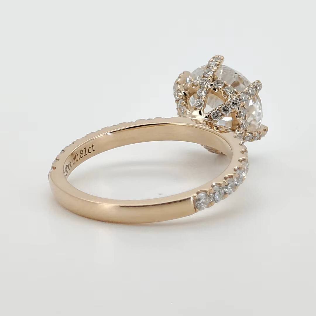 TELULA Factory Direct 18K Solid Gold Lab Diamond Ring IGI 3 CT VS1 D LGD Engagement Jewelry Collection Wedding Ring