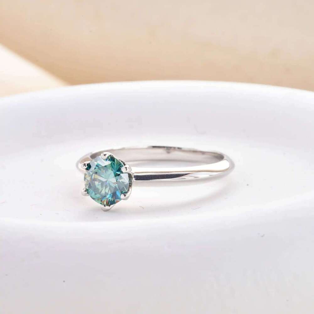 Green Moissanite Ring Delivery GRA Certificate Black Card S925 Silver 2-5 Ct Luxury Rings Women Birthday Gift Jewelry f39