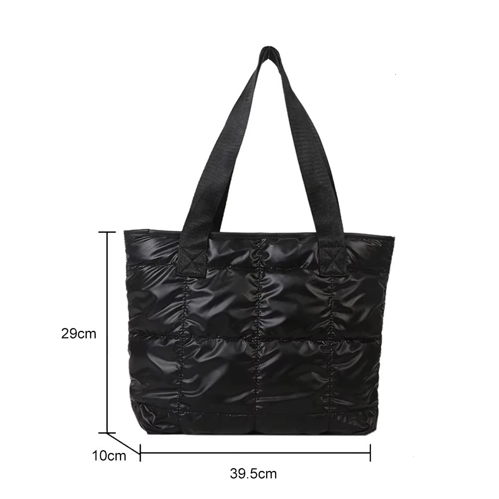 Fashion Ladies Tote Handbags Large Capacity Cotton Padded Shopping Bag Rhombus Portable Handbag Quilted Solid for Leisure Travel251222