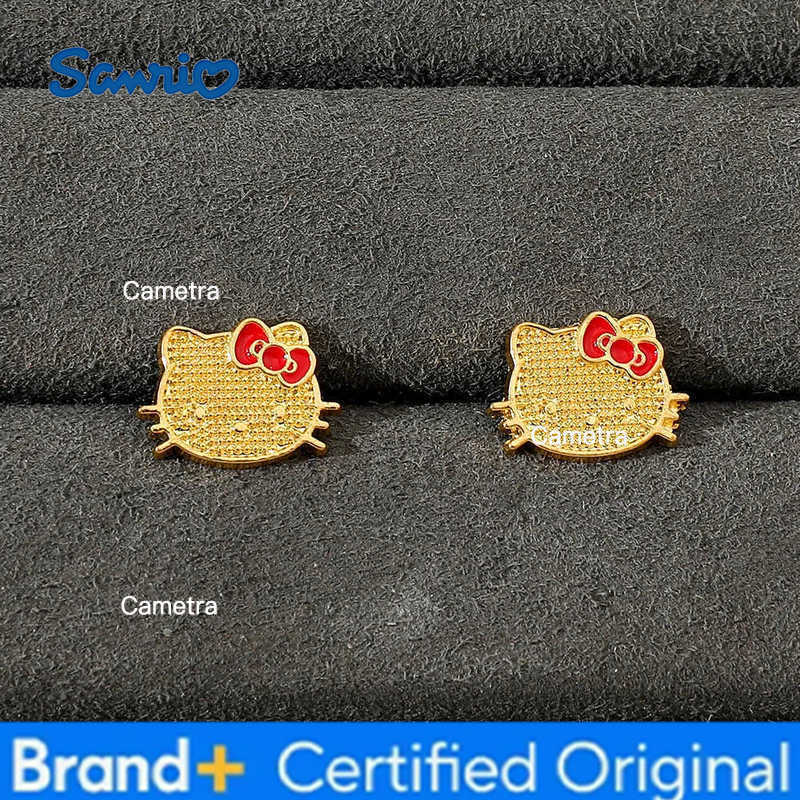 Sanrio Anime Hello Kitty Earrings Anime Cartoon Figure KT Cat Ear Stud Girl Jewelry Accessory Gifts H251229