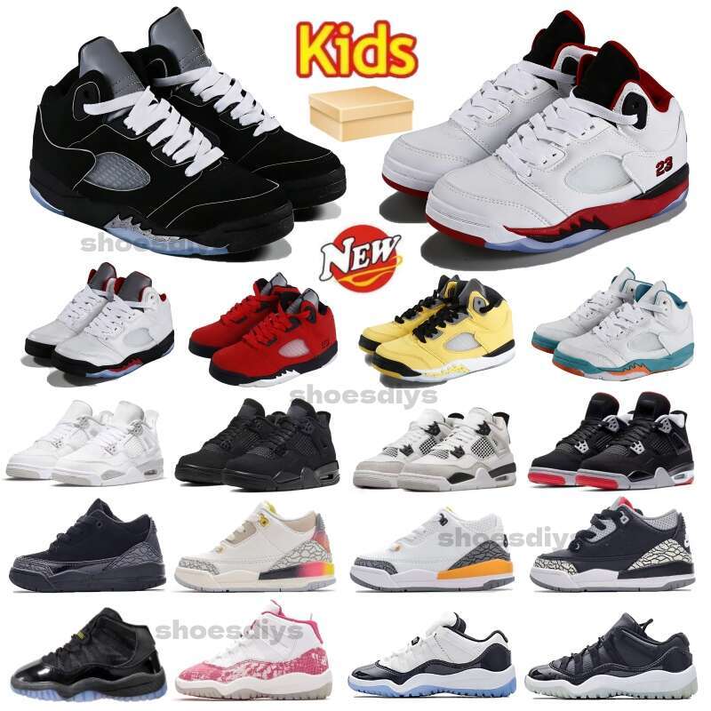 Kids Shoes kids sneakers 11 Black Cat 4 Designer 3baby basketball trainers Designer boy girls university blue bred fire Red White Thunder Children outdoor athletic