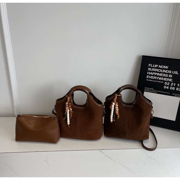 Small-scale vintage handbag with large capacity, single shoulder crossbody bag