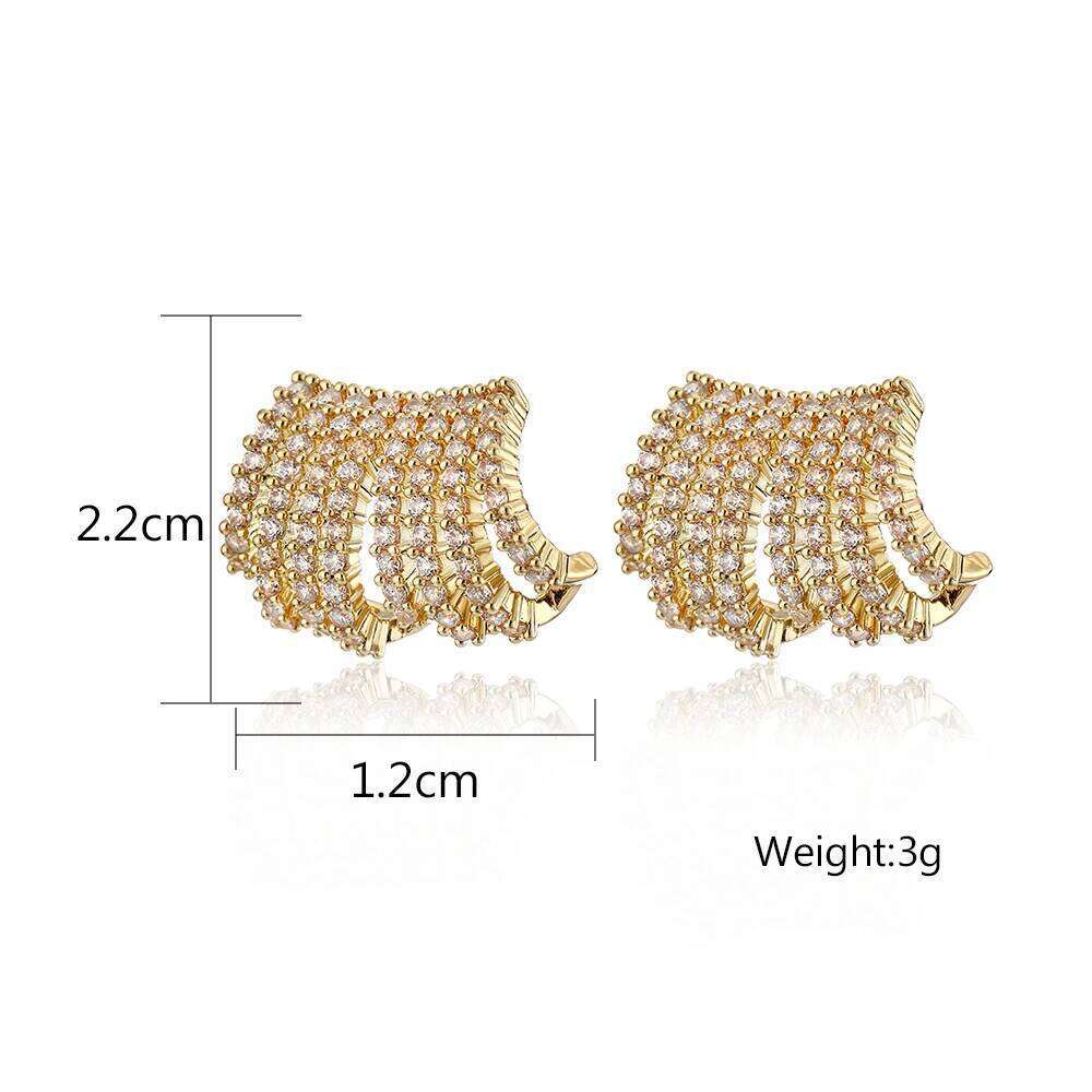 ZAKOL Elegant Trendy Claws Shape Zirconia Wedding Earring for Women Luxury Korean Stud Earrings Fashion Jewelry