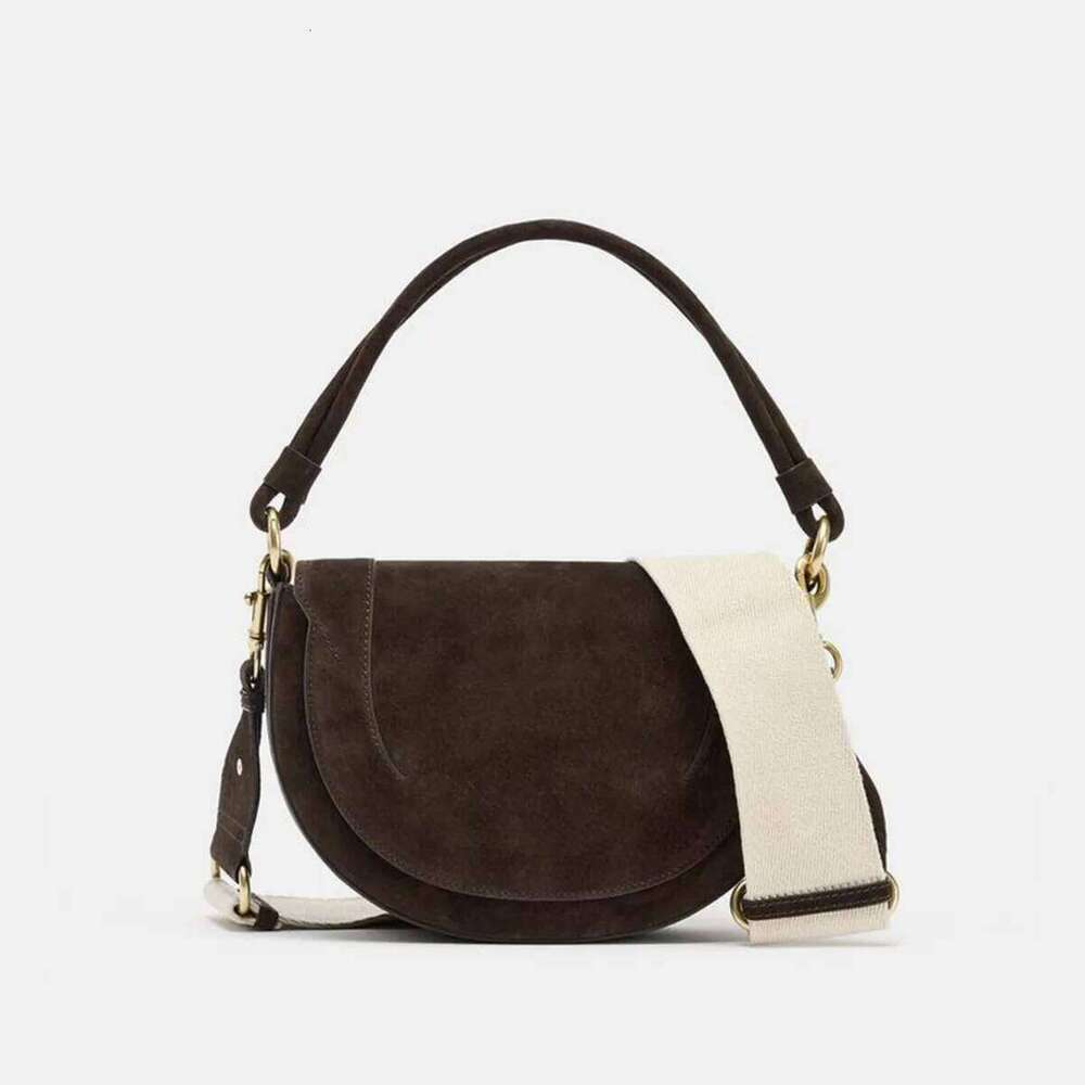 Fashionable New Women S Saddle Bag Crossbody Hard Shell Shoulder Strap Zipper Closure Round Shape PU Leather Handbag Liksusie