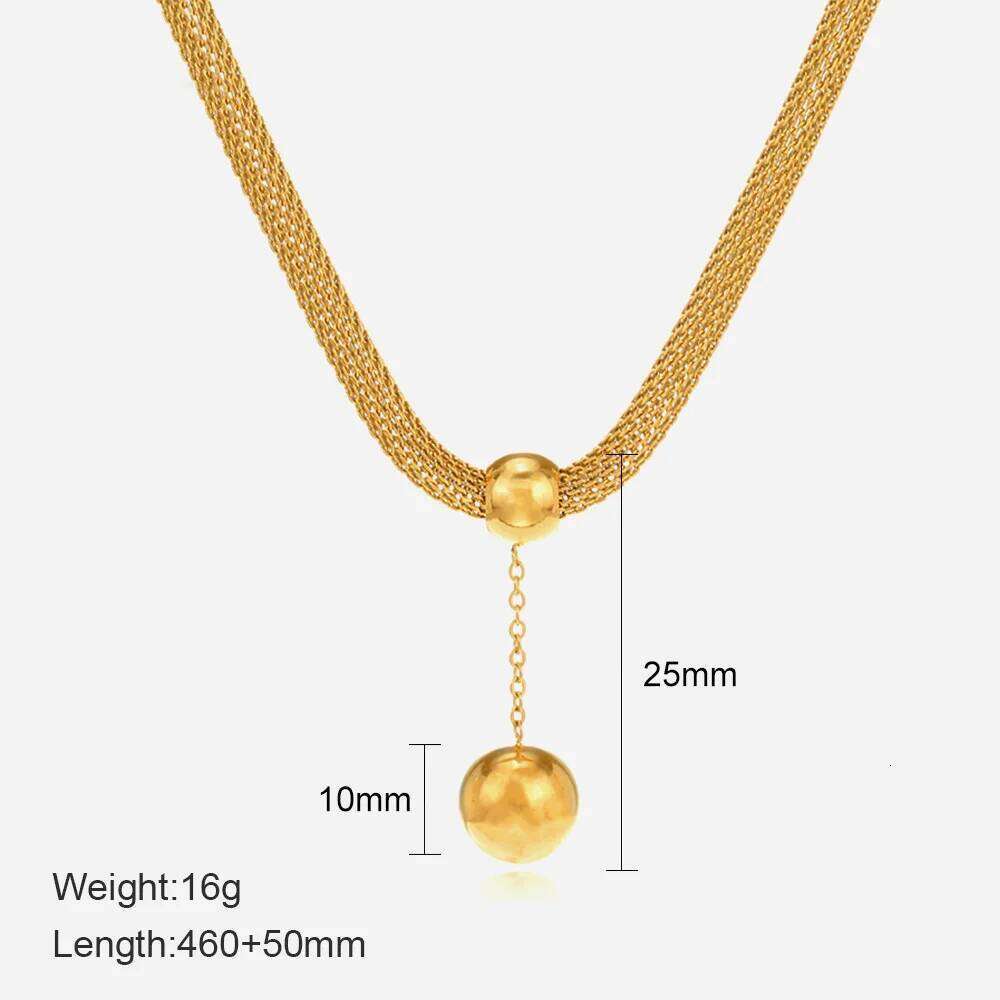 ZAKOL Fashion Stainless Steel Hollow Round Ball Pendant Necklace Gold/Silver Color Daily Party Jewelry Accessory for Women