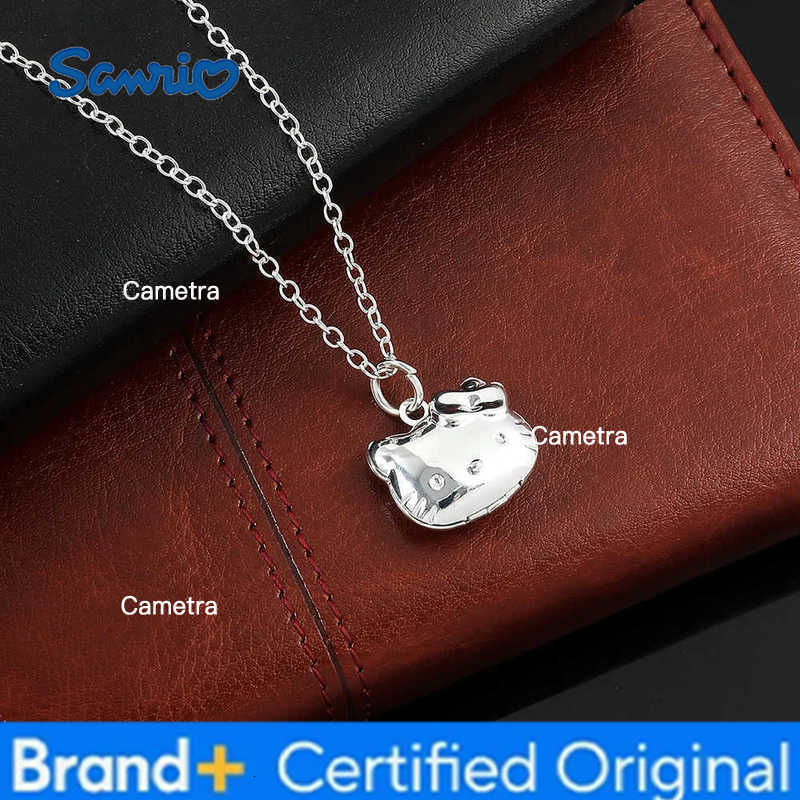 Sanrio Y2k Hello Kitty Necklace With Chain Imitation Pearl Necklace Korean Jewelry for Kids Girls Fashion Pendant H2512291