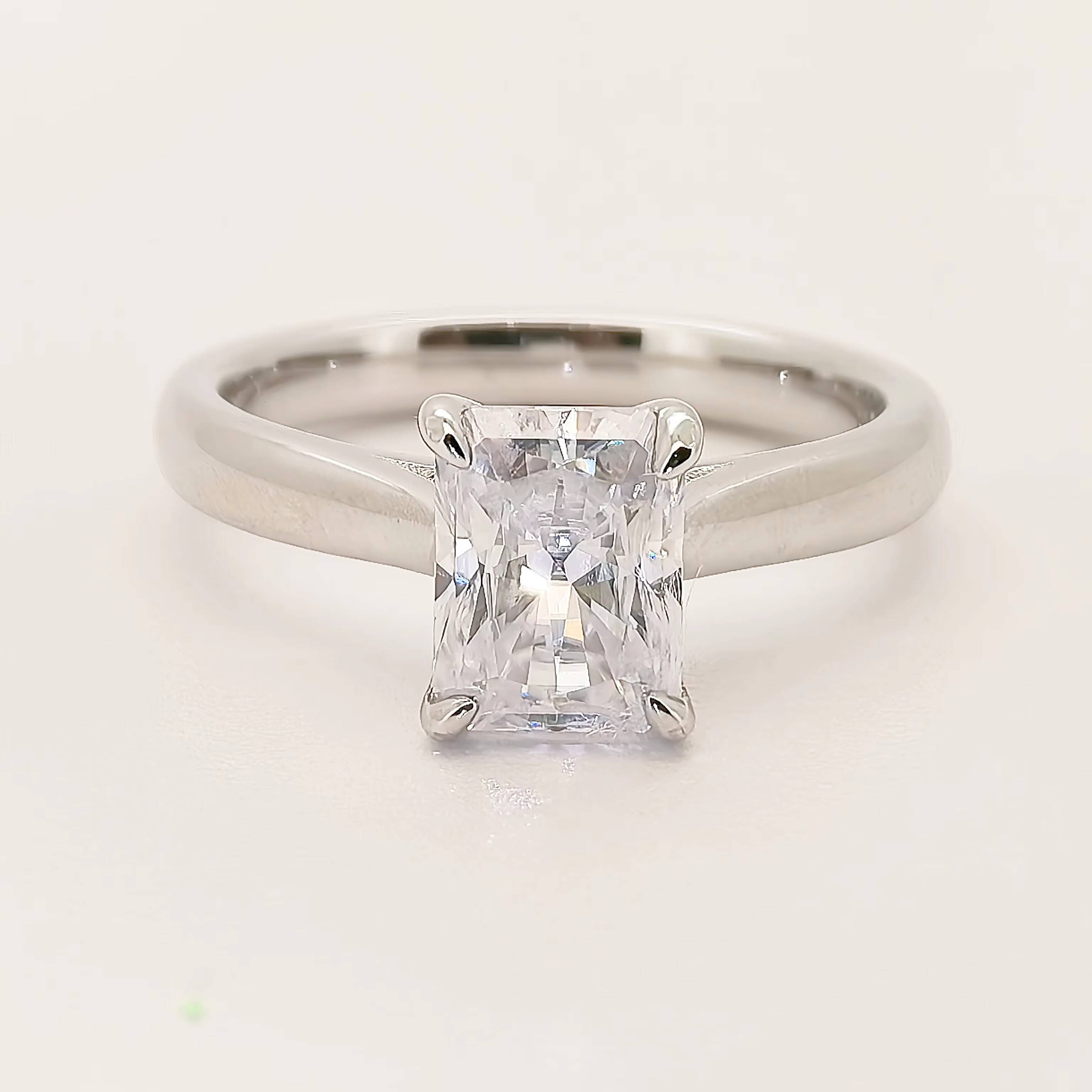 Wholesale 1 2 3CT Oval Cut Engagement Rings VVS D GRA Certified S925 Sterling Silver Moissanite Ring