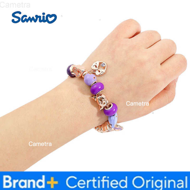 Sanrio Sanrioed Melody Kuromi Cartoon Kawaii Charm Bracelet Men Women Fashion Bangle Birthday Gifts Toy H251229