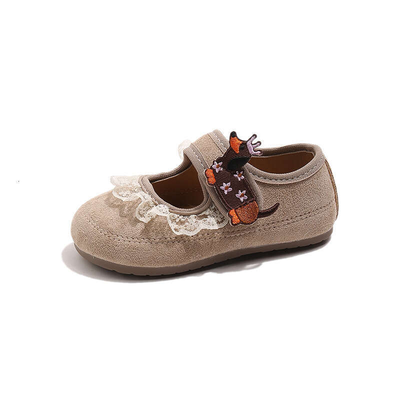 INS French Style Small Leather 2025 Spring and Autumn New Korean Version Girls' Lace Trim Princess Shoes Soft Sole Loafers