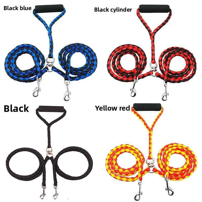 One to two double ended woven PP round rope pet double ended dog skin Luxury Designer style