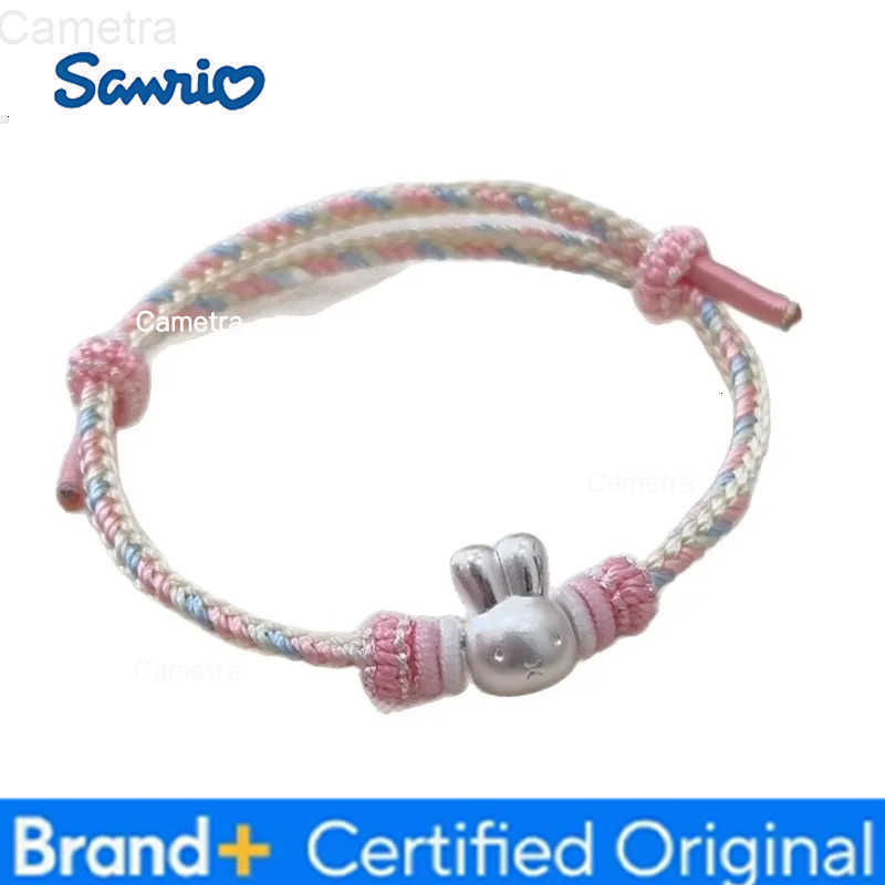 Sanrio Miffy 999 Pure Silver Cute Woven Pure Silver Bracelet A Gift for A Student Female Best Friend H251229