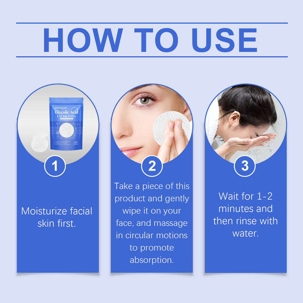 West Month Salicylic Acid Gentle Facial Hydrating Moisturizing Skin Care Cleansing Pads