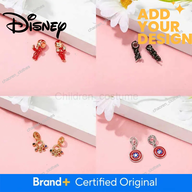 Disney custom Avengers Charm Women Bracelet Marvel Captain America Iron Man Bangles Infinity Stones Gauntlet Thor Hulk Superhero Beads H251220 - view 7