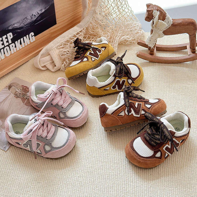 Children's Training 2025 Spring and Autumn New Korean Style Girls' Soft Sole Casual Sports Boys' Sneakers Forrest Gump Shoes