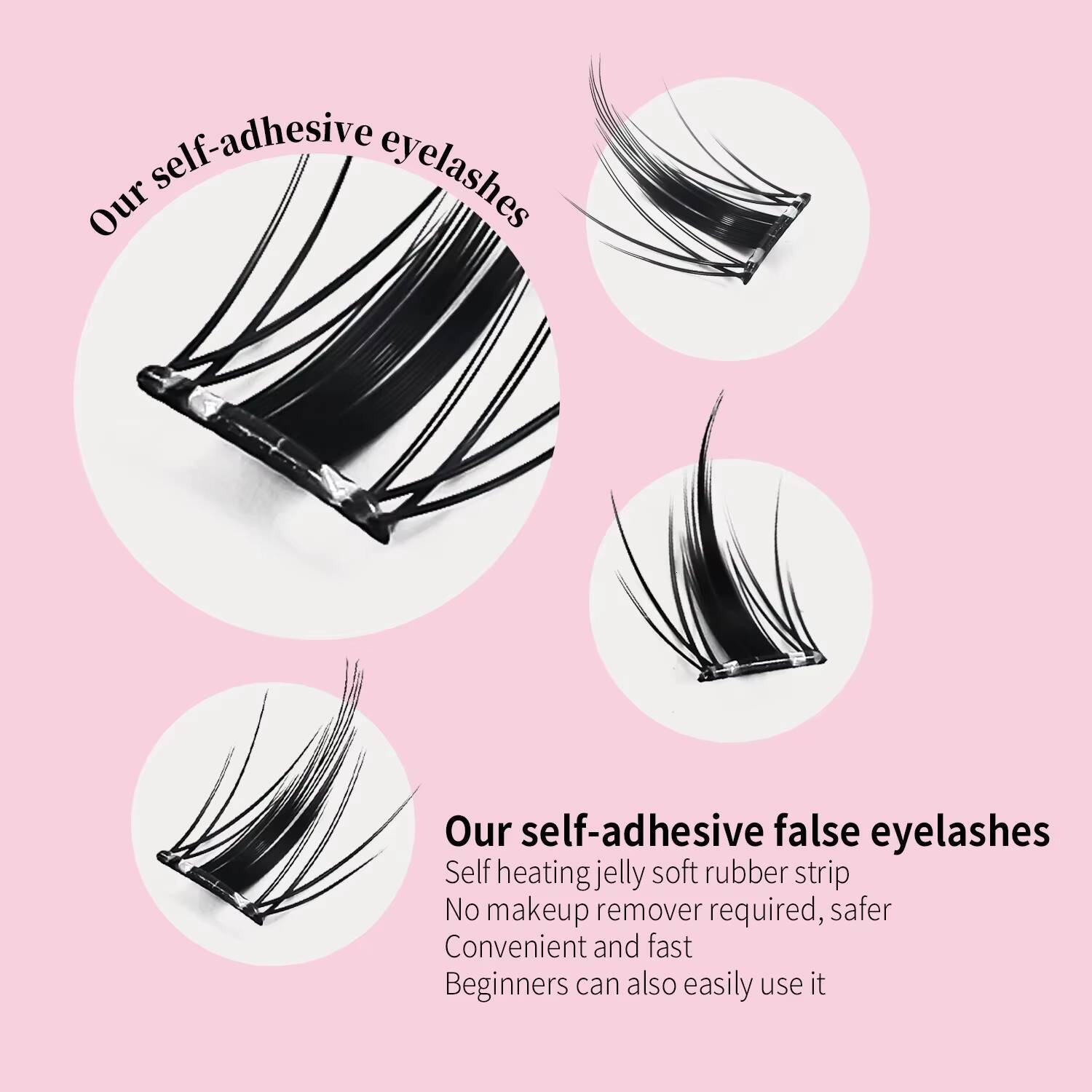 Manga Cluster Lashes Self Adhesive Lash Clusters No Glue Needed Natural Wispy Individual Lashes Korean Makeup