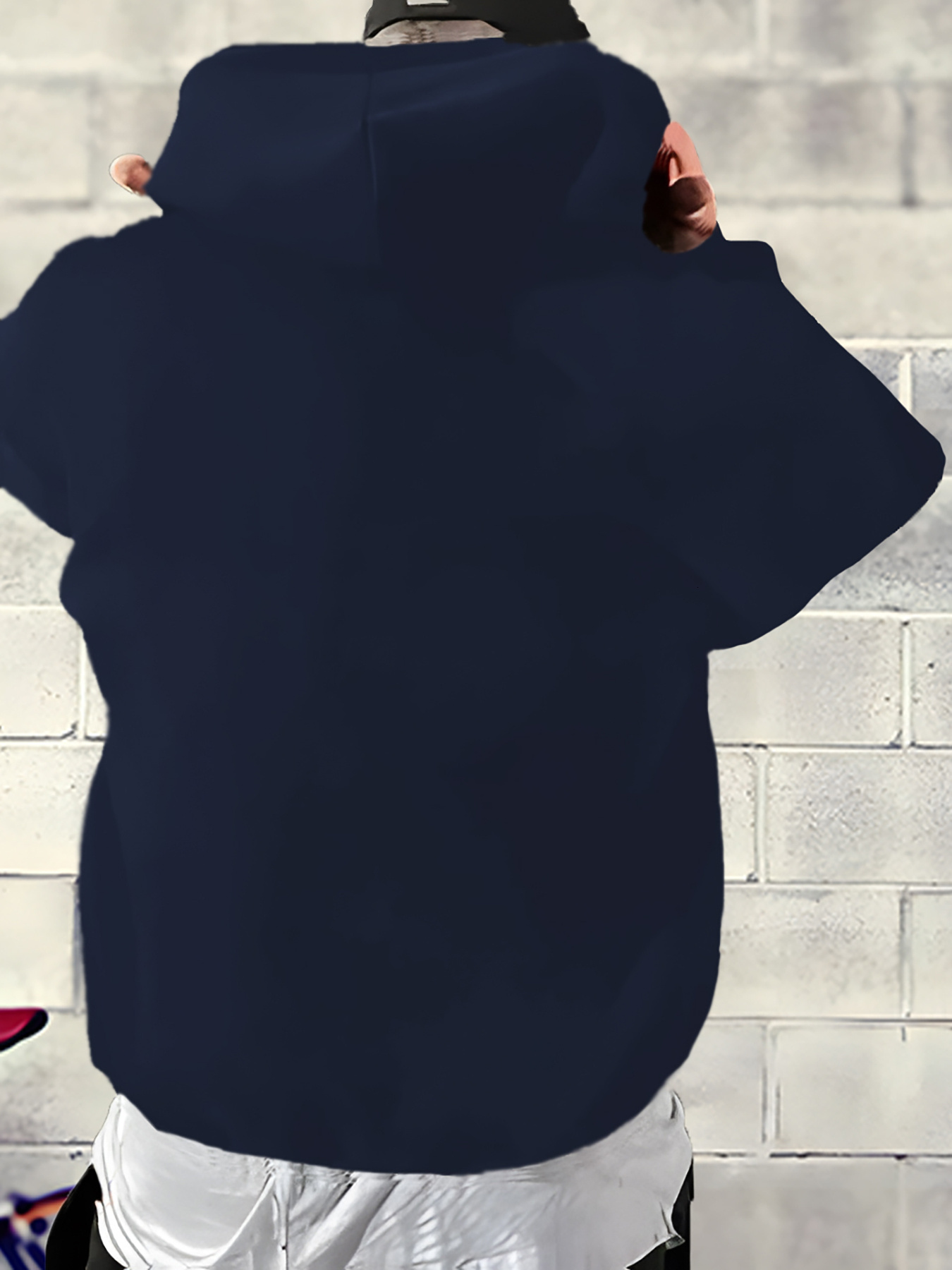 Men'S Navy Blue "100 Thieves" Graphic - Soft Polyester Blend, Long Sleeve Pullover with Front Pockets, Ideal for Fall & Winter, Casual 