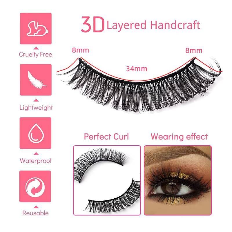Classic Russian Strip Lashes Minks 15mm Mega Volume Lash Box Packaging Luxury Faux Mink Lashes