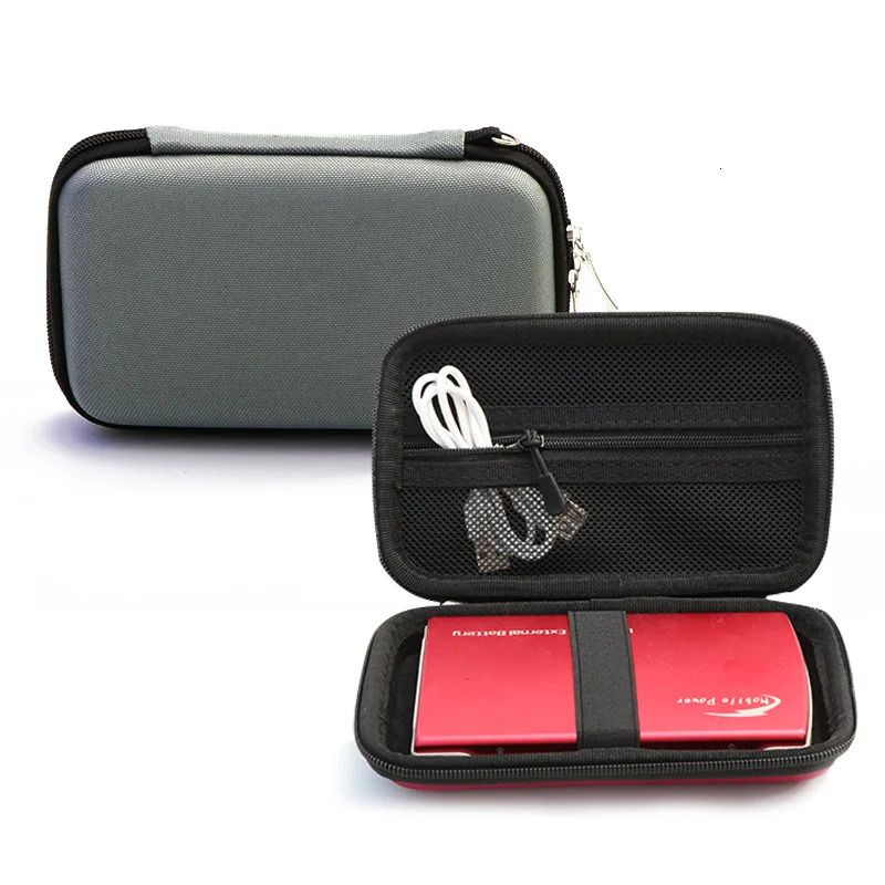 Electronics Accessories Storage Power Bank Bag Case Shockproof Hard Drive Case 25 Cable HDD SSD Travel Cable Organiser Bag 251224