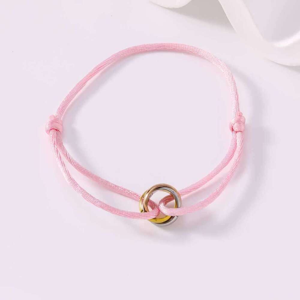 Zodiac Year Rings Red Rope Colors Classic Lives Three Worlds Couple Bracelet Adjustable Light Luxury Style Hand-woven Trendy