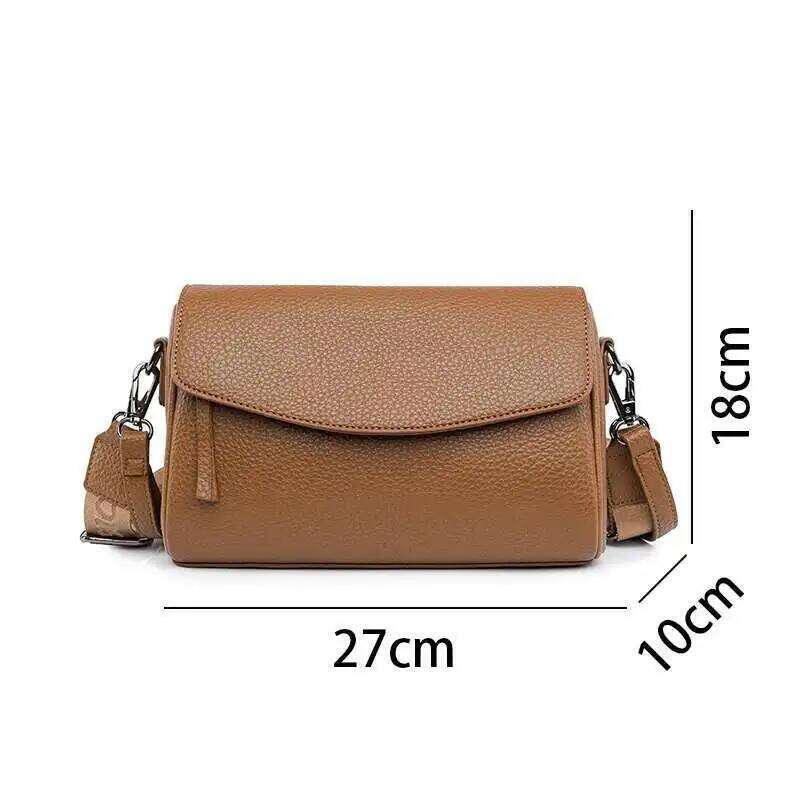 2025 New Authentic Genuine Leather Women's Shoulder Bag Fashion Retro Female Crossbody Bags Wallet Designer Brand Messenger Sac