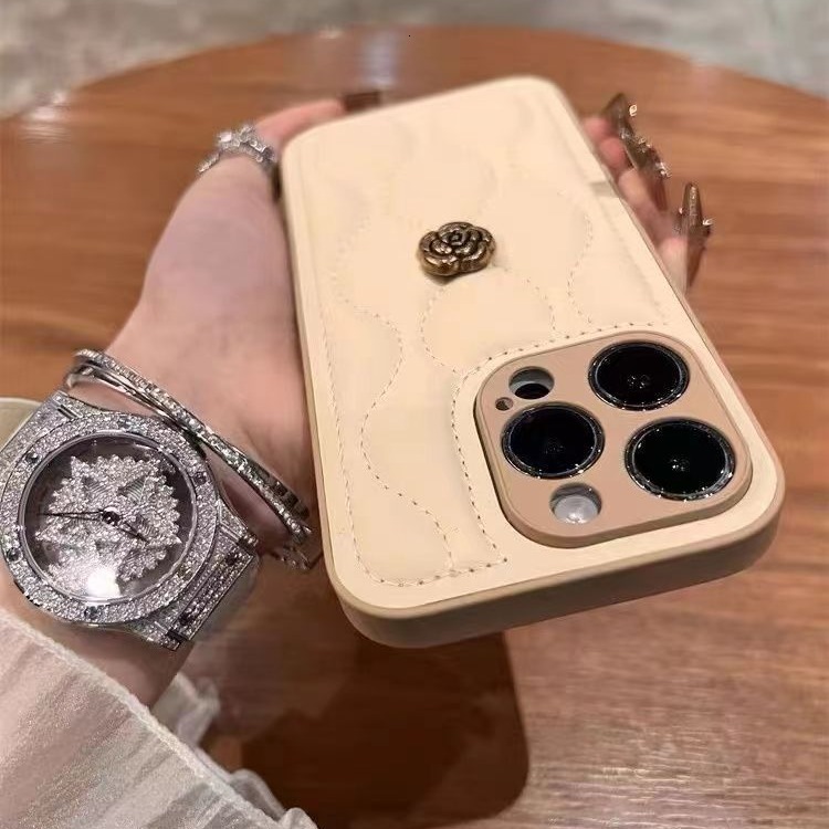 Minimalist Camellia Compatible with iPhone 17 Pro Max Case, Floral Soft Shockproof Protective Cover Phone Case for Women Girls
