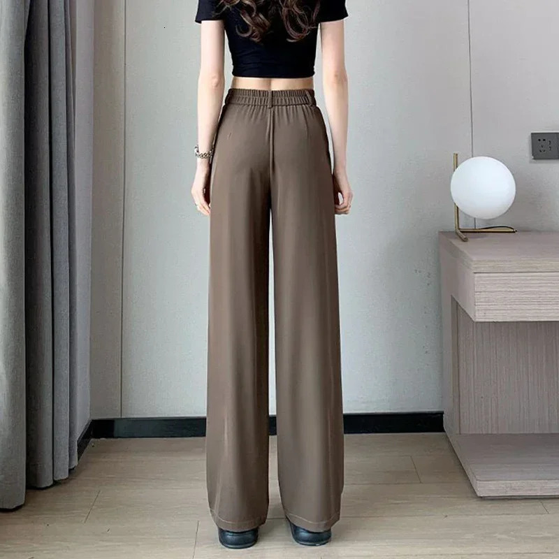 Women Suit Pants Lady Classic Fashion Trousers Female Comfortable Straight Leg Pants Mom Korean Casual Baggy Long Slacks 251219