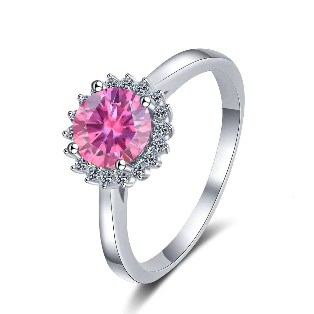 1 Ct moissanite ring for Women Wedding100% S925 Sterling Silver Style Fashion Diamond Ring 699