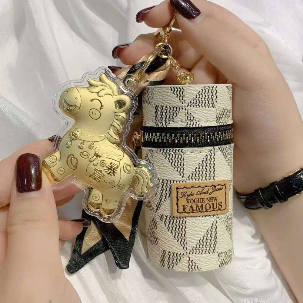 Pony-shaped Key Chain Mini Lip Bag Bag Charm Earphone Case Pendant