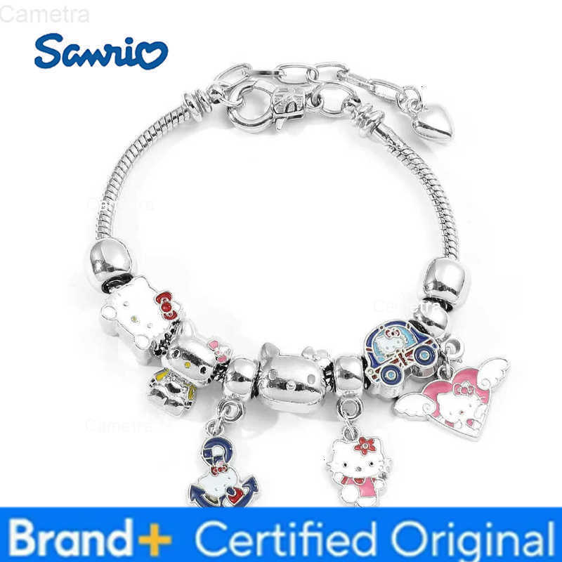Sanrio Japanese Anime KT Cat New Bracelet Cartoon Bead Bangles Women Accessories Luxury Chains Y2k Girls Fashion Bracelets Girlfriend G H251229