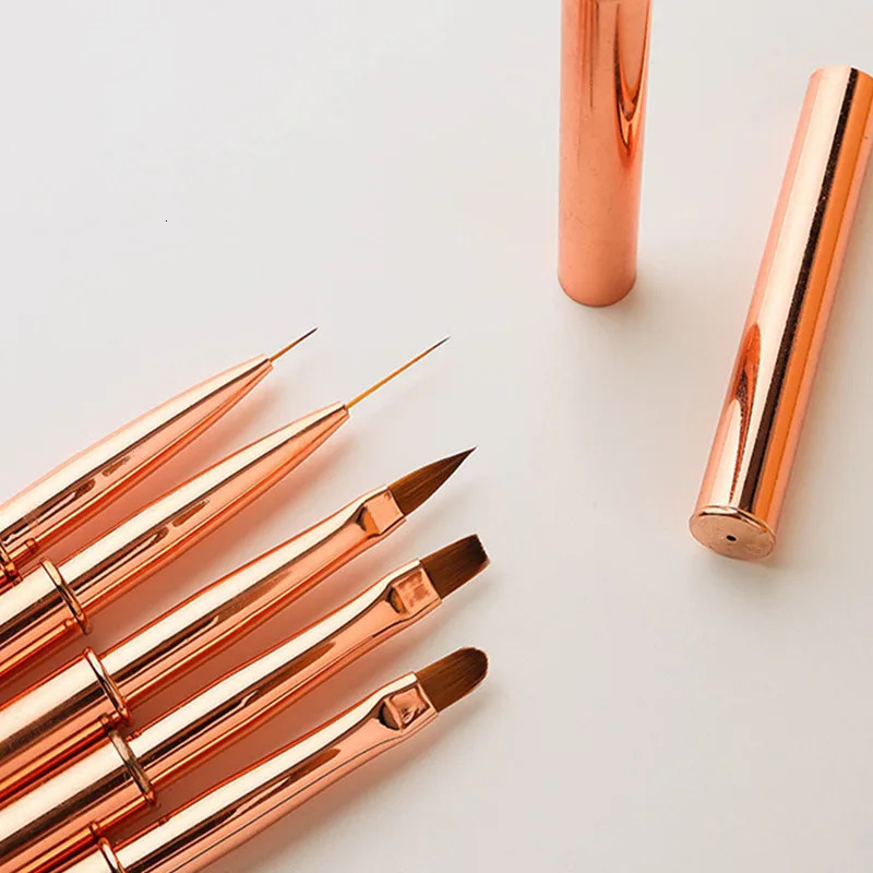 5Style Nail Art Acrylic UV Gel Builder Painting Brush Lines Liner Pattern Drawing Pen Manicure Tool 251215