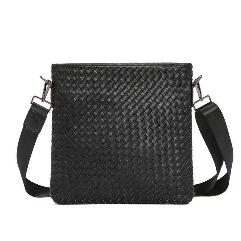 Cross Border Trendy Single Men S Crossbody Fashion Casual Handwoven Vertical Small Shoulder Ipad Storage Bag High Quality Luxury Bag