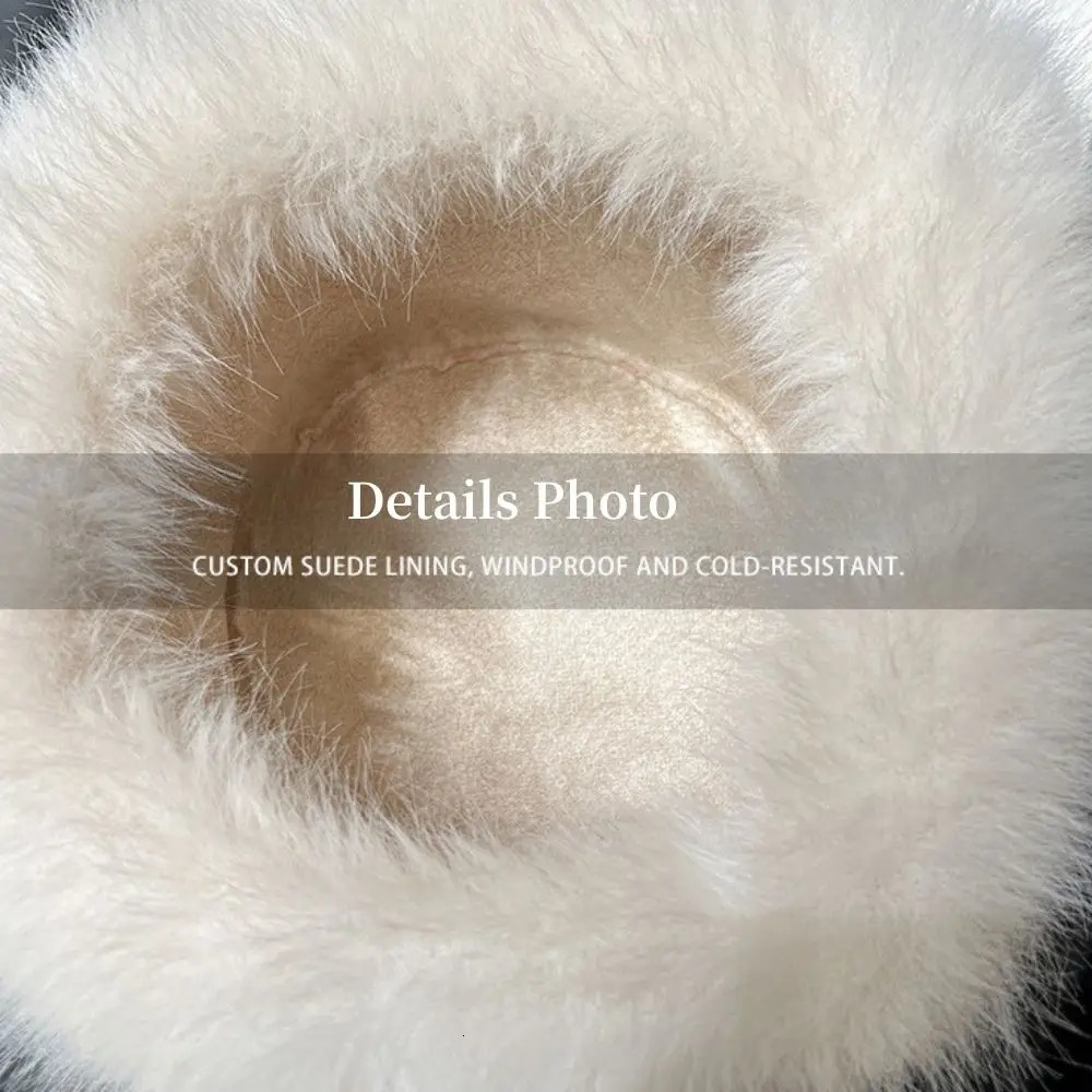 Fur Hat Women Warm Snow Ski Cap Female Faux Fox Fur Thick Warm Winter Hat Lady Windproof Russian Hat Ear Warmer Bonnet 251225