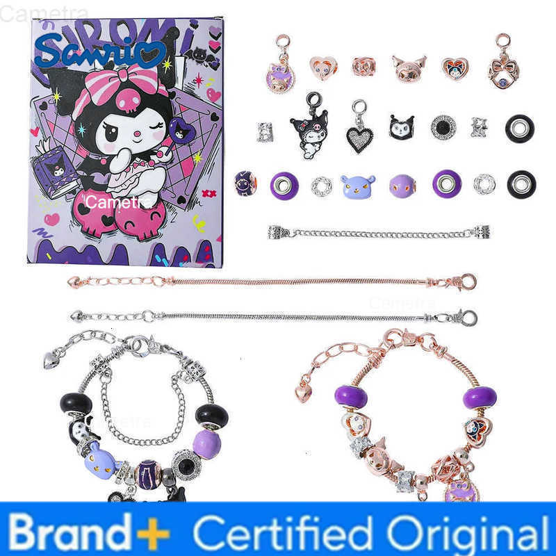 Sanrio Kuromi Cartoon Figure Advent Surprise Blind Box Cute DIY Bracelet Pendant for Children Holiday Popular Gifts H251229
