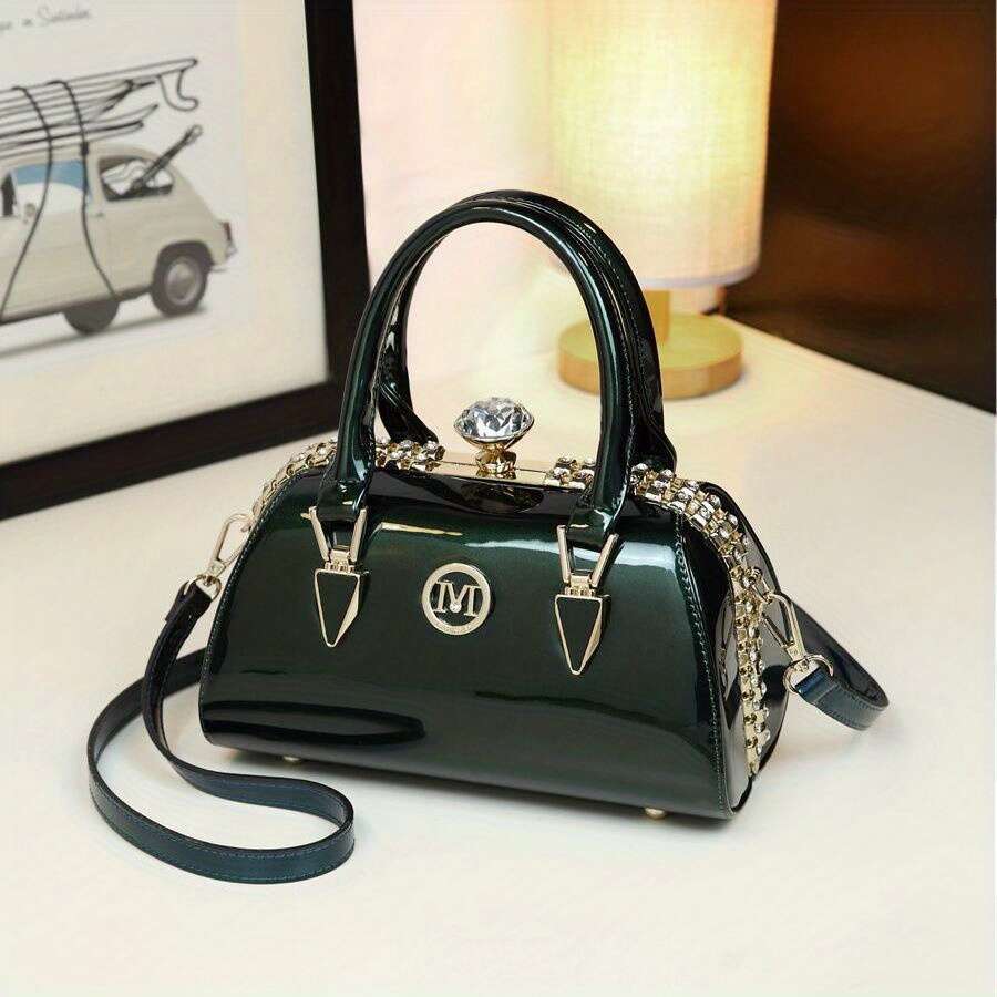 JINXIANGGUO Trendy Bag High End Women S Crossbody Bag Versatile Adjustable Strap Buckle Closure Tassel Embellishment In Green Black And Burgundy Perfe