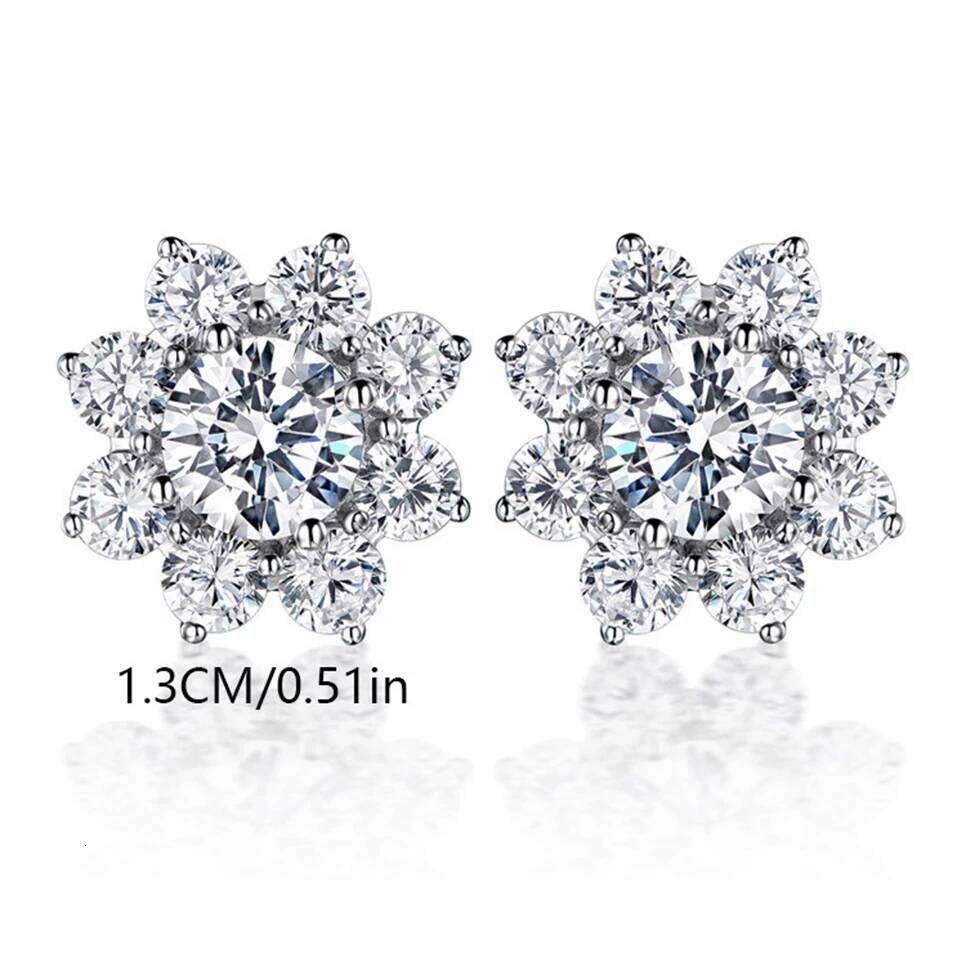 ZAKOL Shiny Dazzling SunFlower AAA Zirconia Stud Earrings Exquisite Sliver Color Ear Accessories Women's Party Jewelry Gift