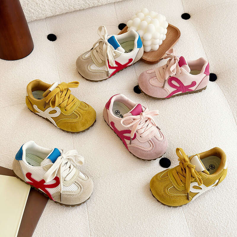 Children's Forrest Gump 2025 Spring and Autumn New Korean Style Girls' Breathable Mesh Sneakers Boys' Soft Sole Running Shoes